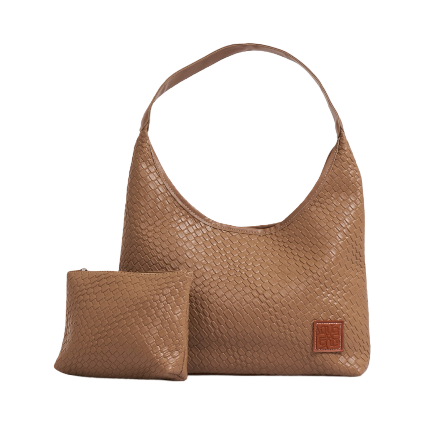 Woven Tote Bag - Brown
