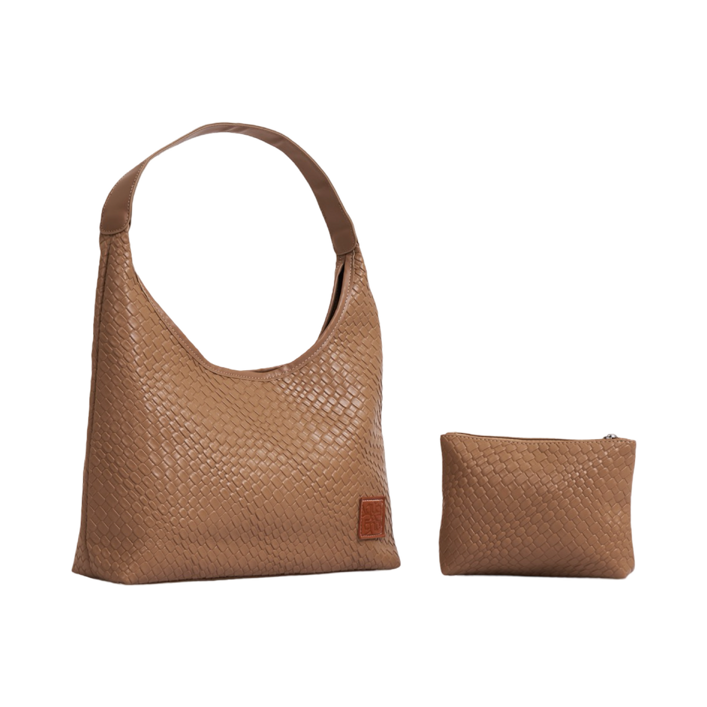 Woven Tote Bag - Brown