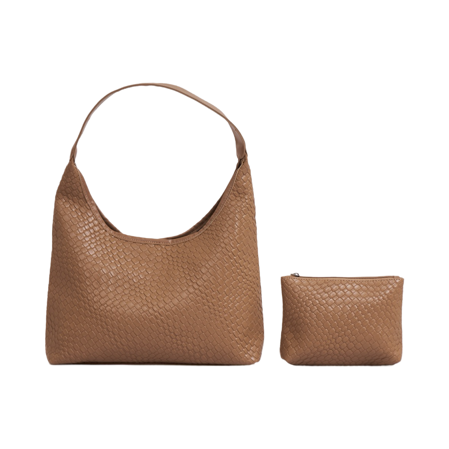 Woven Tote Bag - Brown