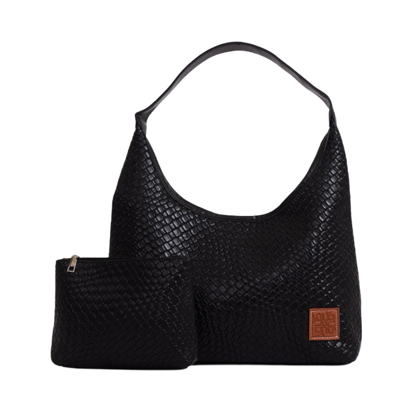 Woven Tote Bag - Black