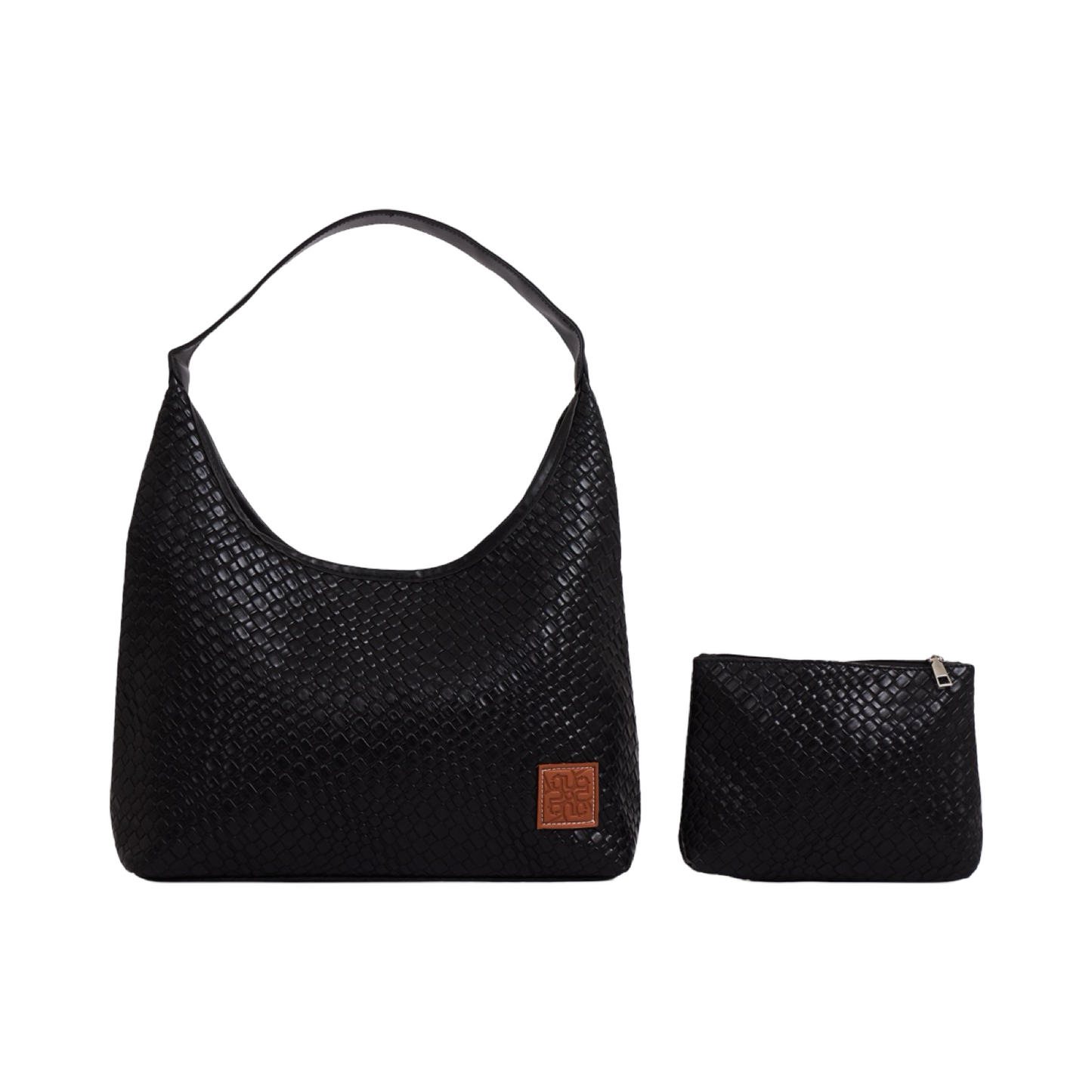 Woven Tote Bag - Black