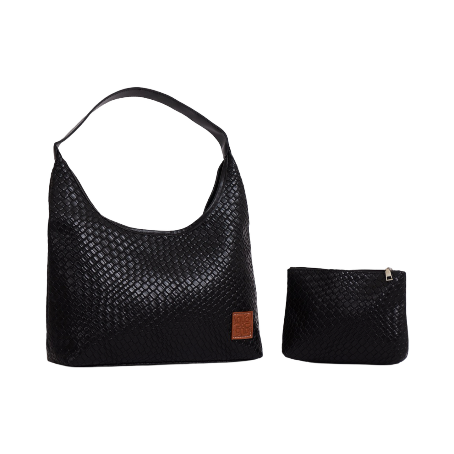Woven Tote Bag - Black