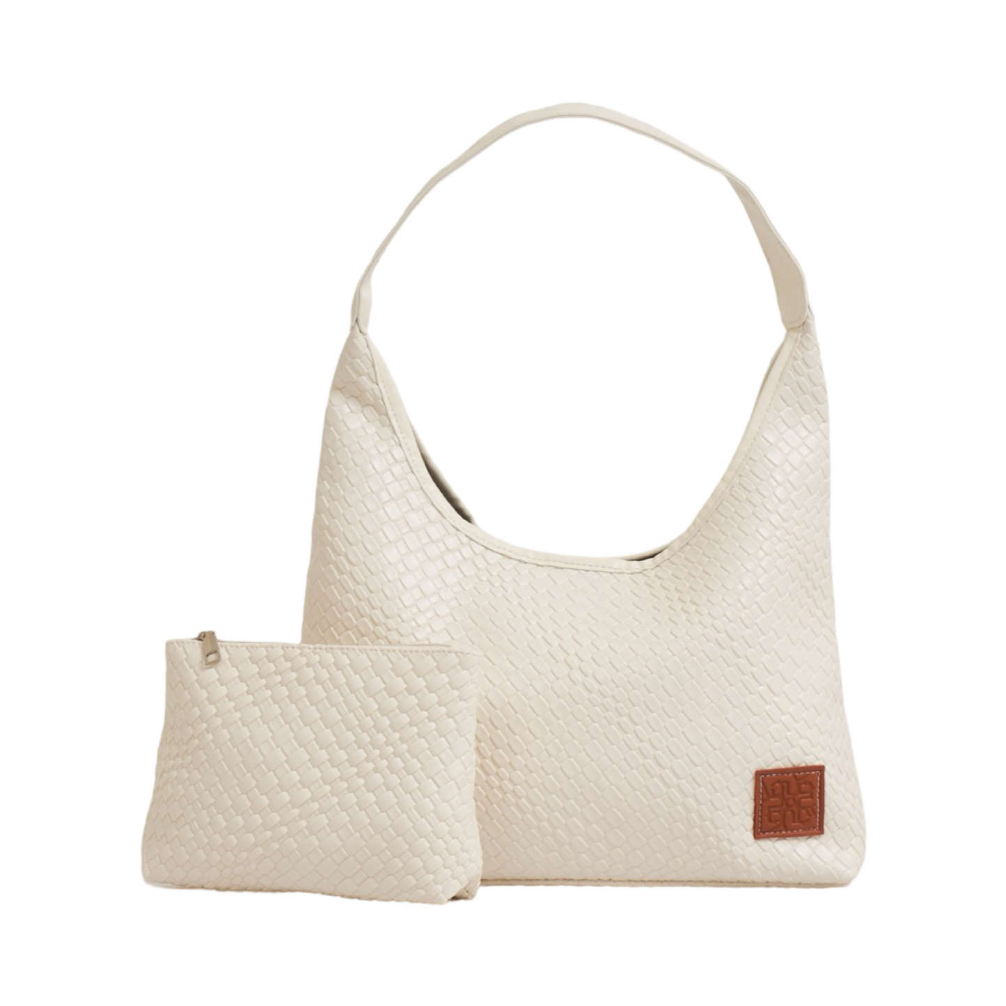 Woven Tote Bag - Beige