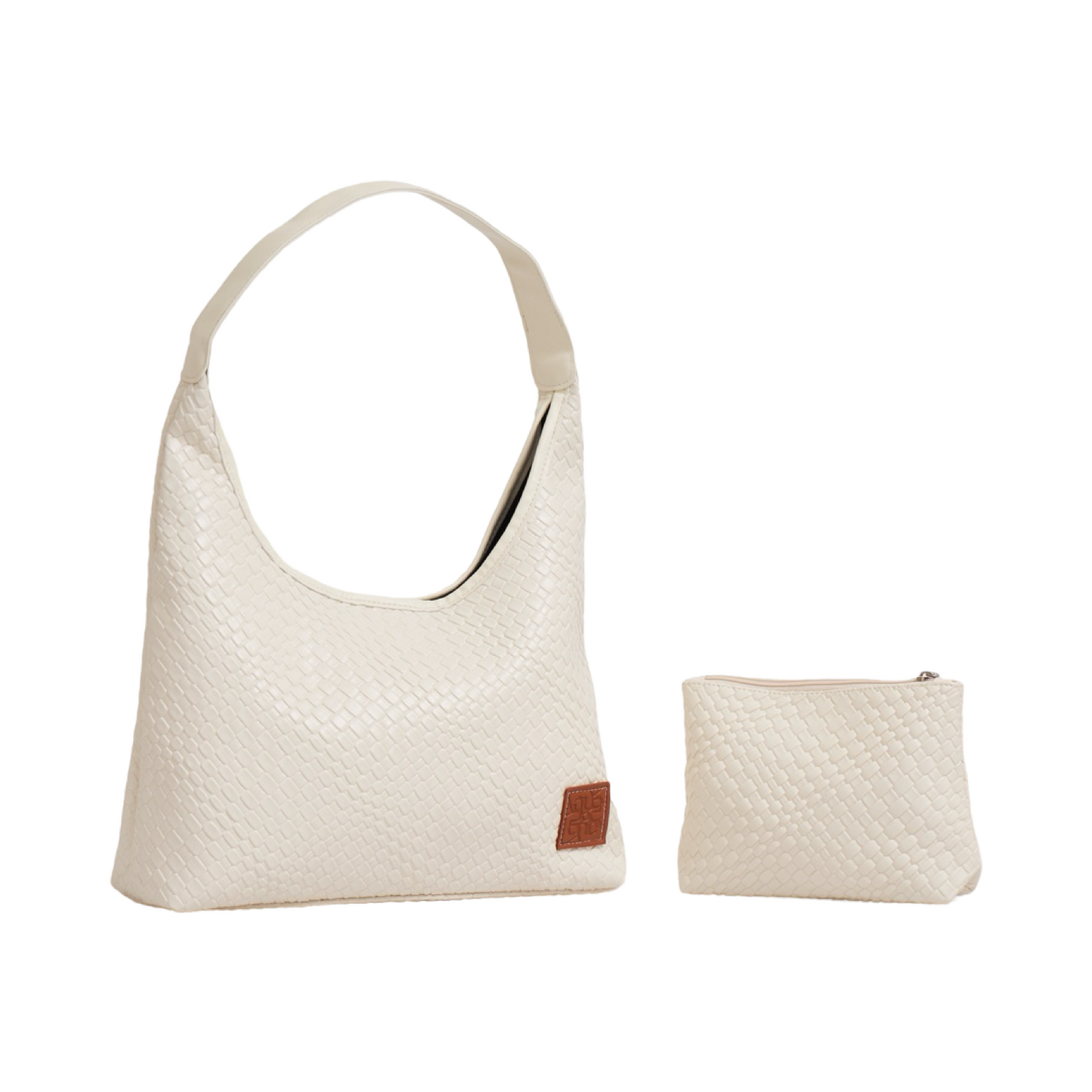 Woven Tote Bag - Beige