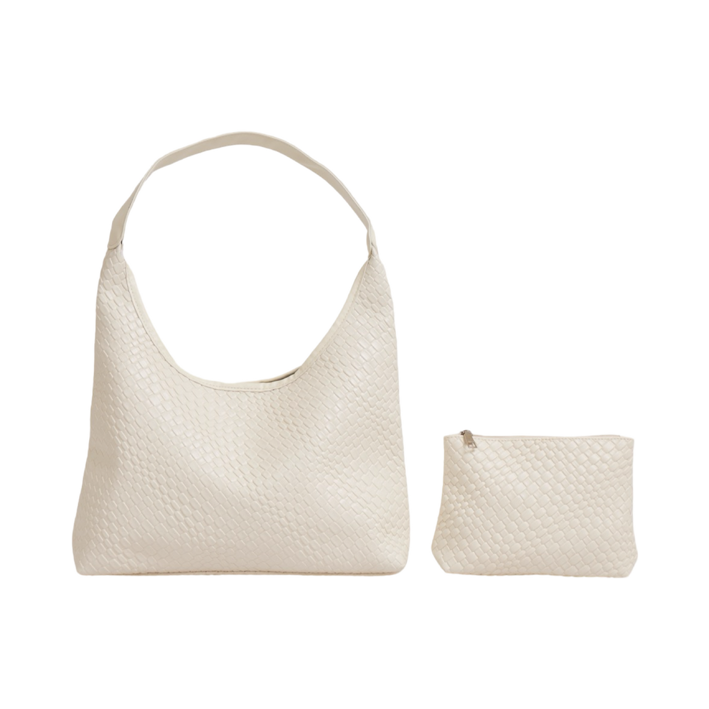 Woven Tote Bag - Beige