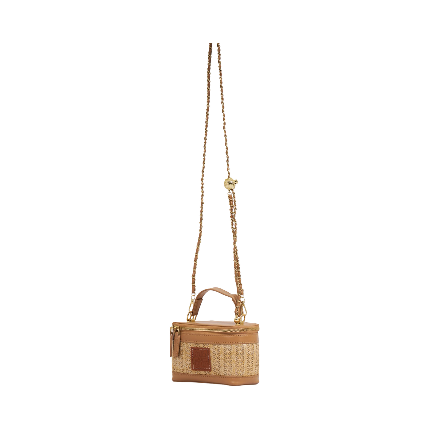 Straw Crossbody Bag - Beige