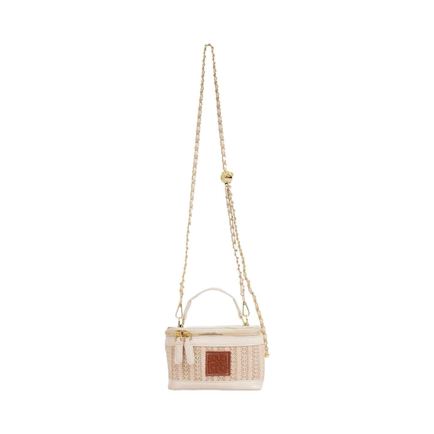 Straw Crossbody Bag - White