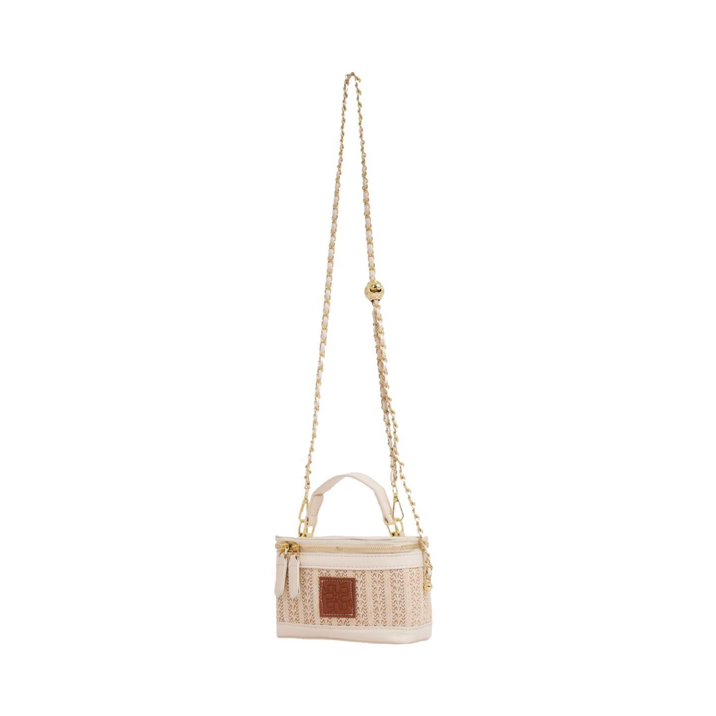 Straw Crossbody Bag - White