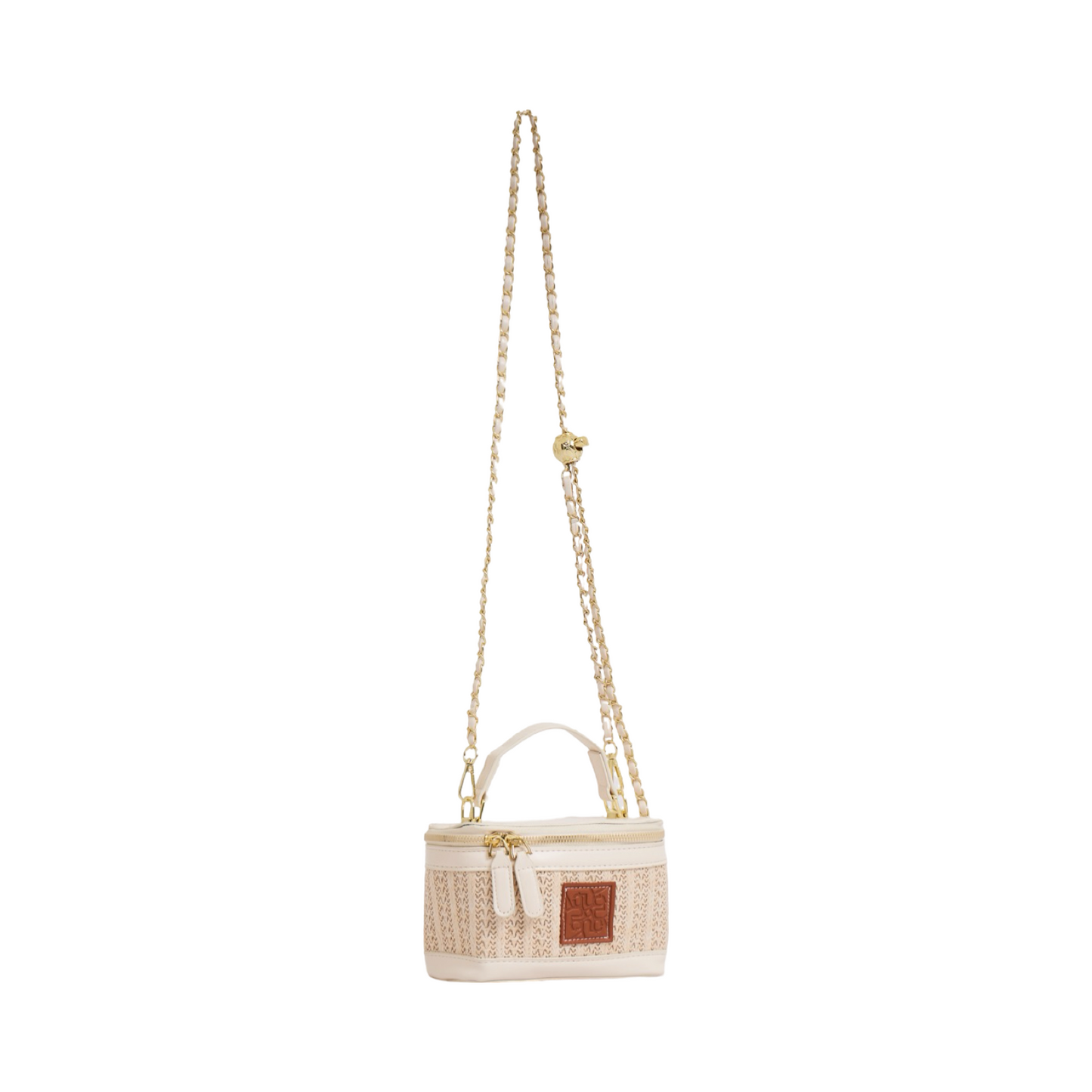 Straw Crossbody Bag - White