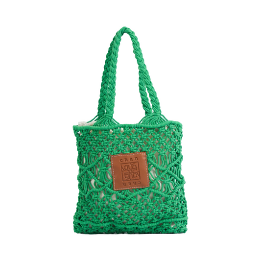 Knitted Tote Bag - Green