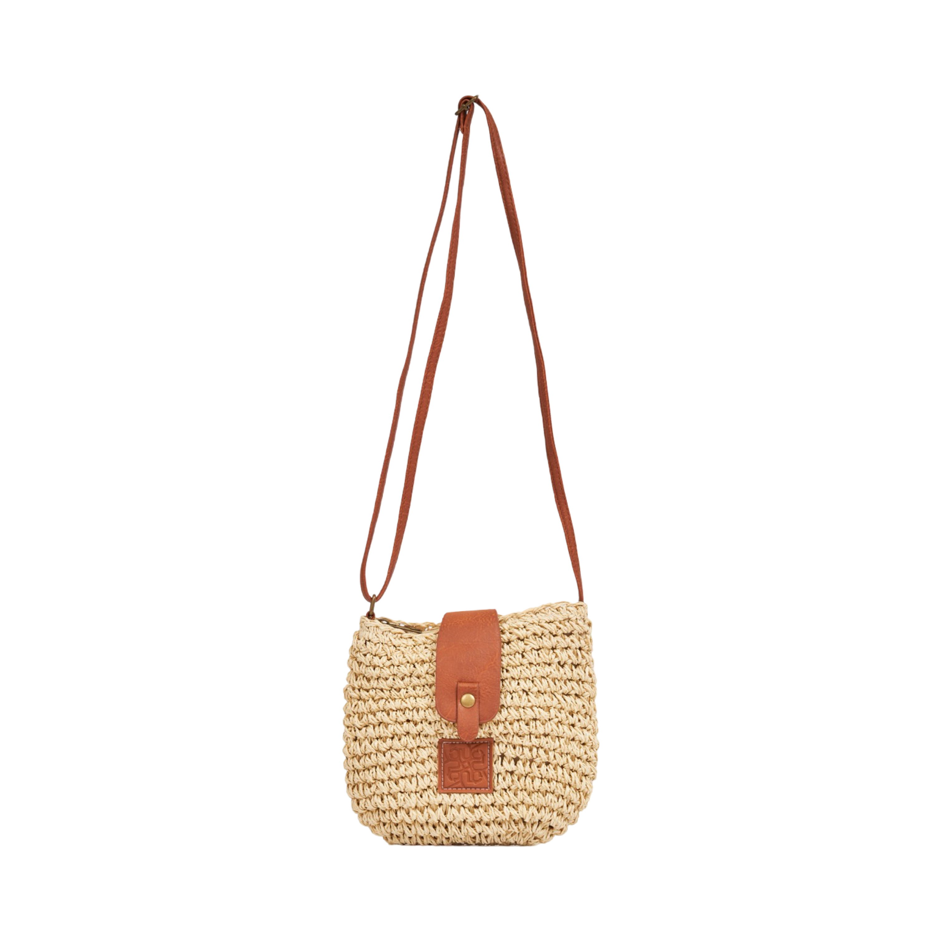 Everyday Earth – Straw Crossbody Bag – Beige