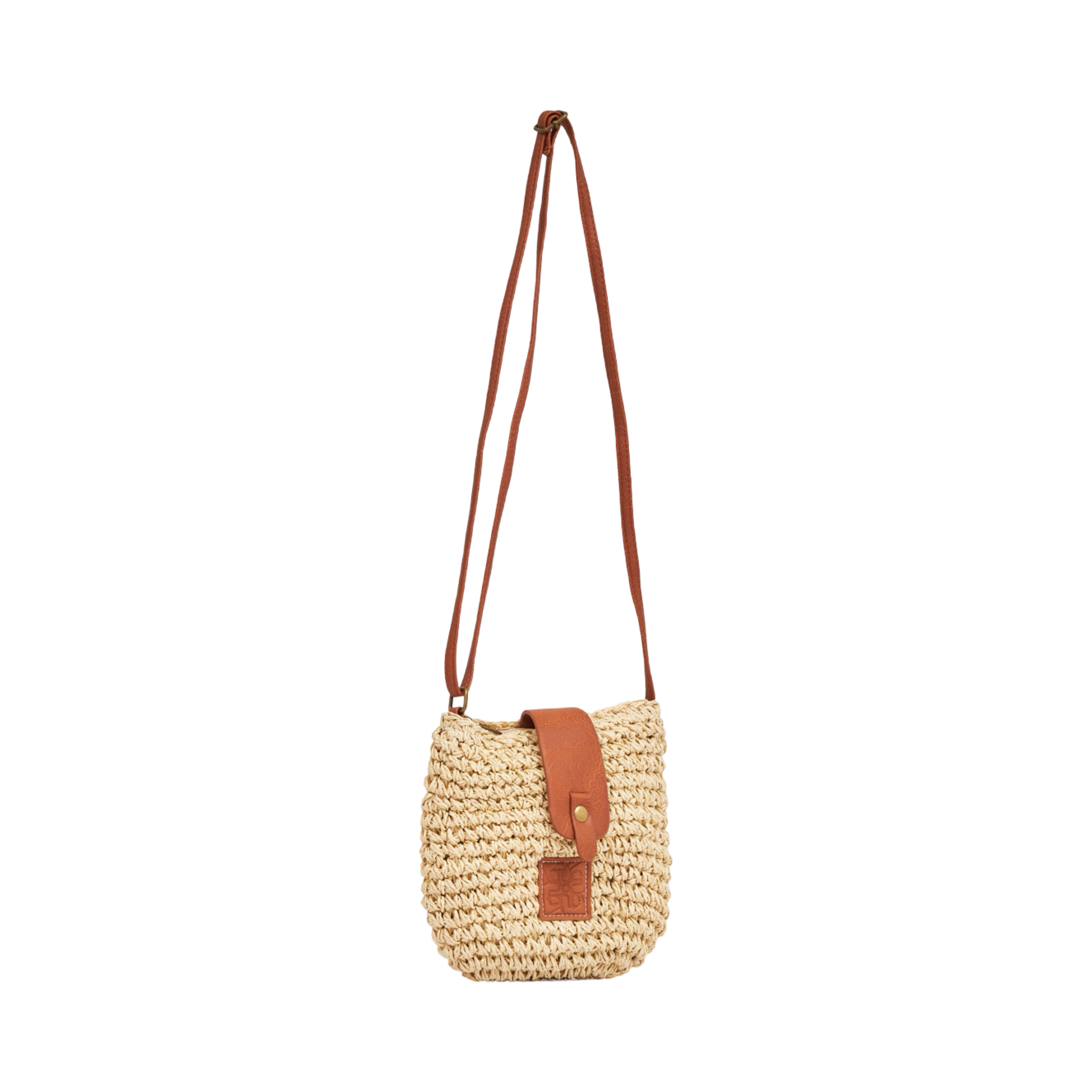 Everyday Earth – Straw Crossbody Bag – Beige