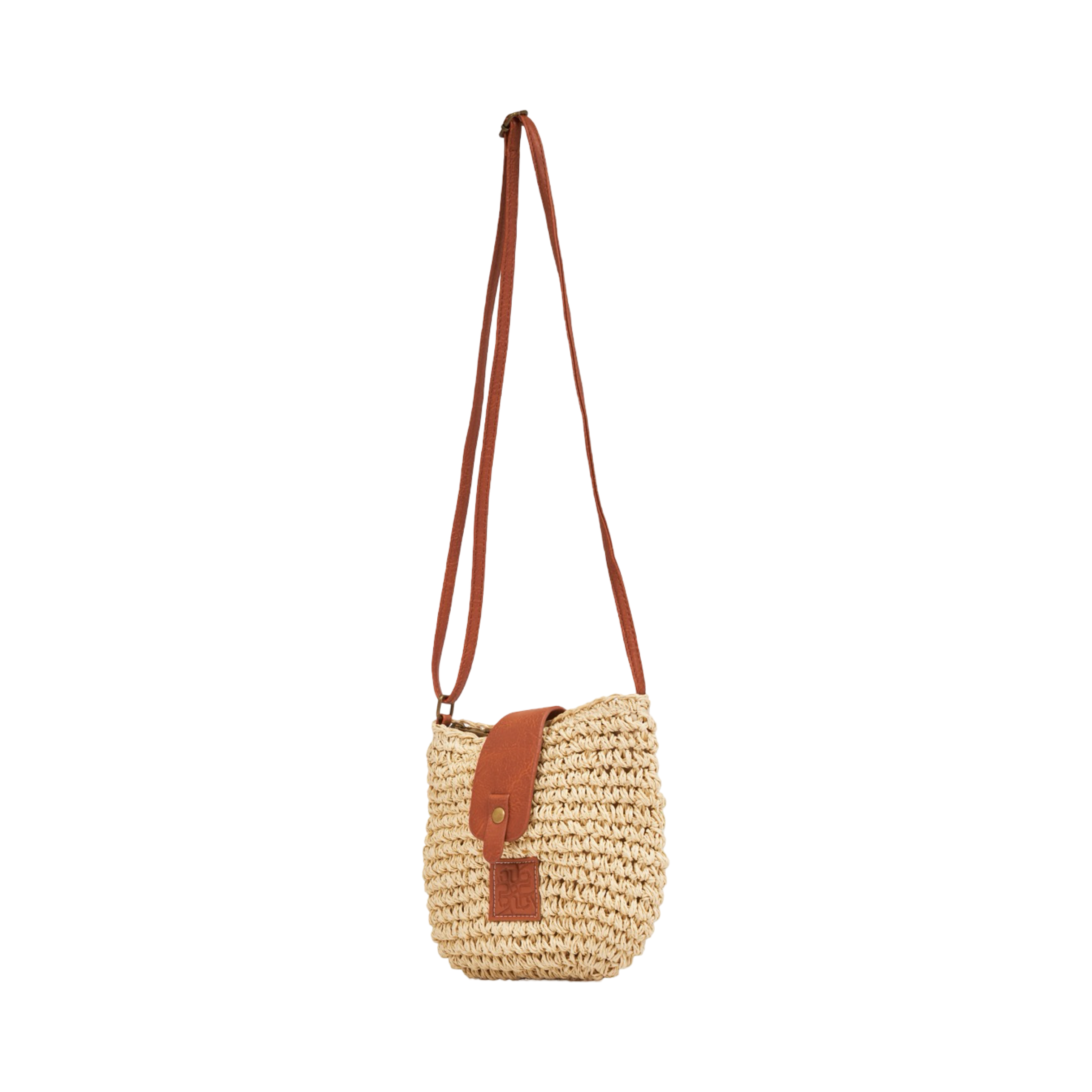 Everyday Earth – Straw Crossbody Bag – Beige