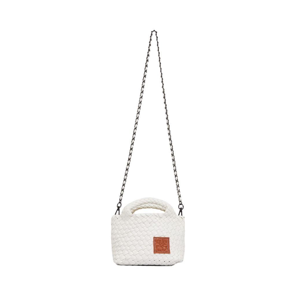 Woven Crossbody Bag - Clear White