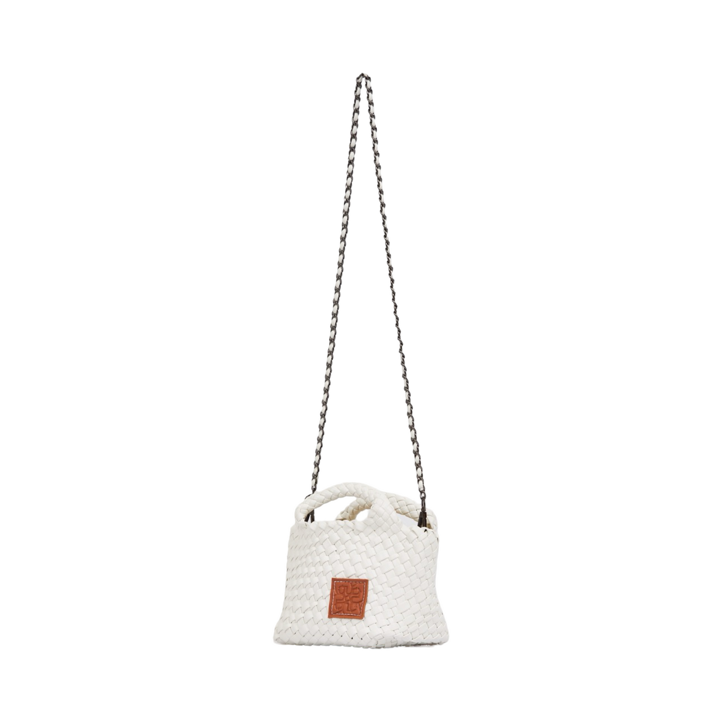 Woven Crossbody Bag - Clear White