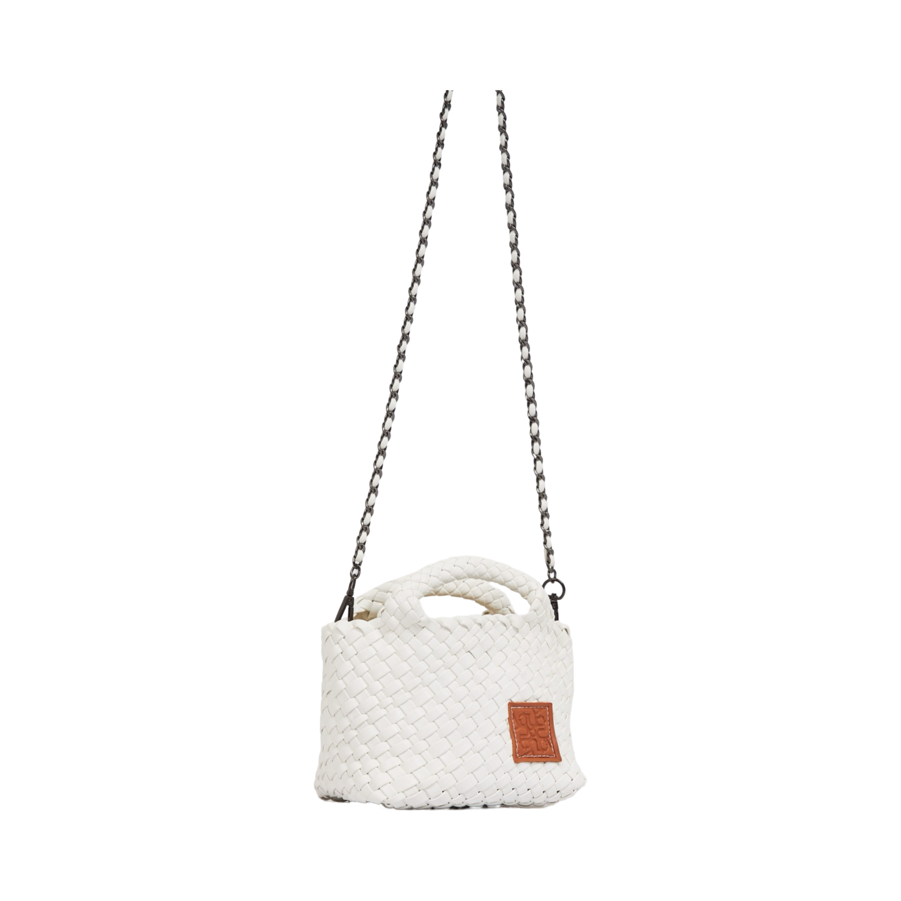 Woven Crossbody Bag - Clear White