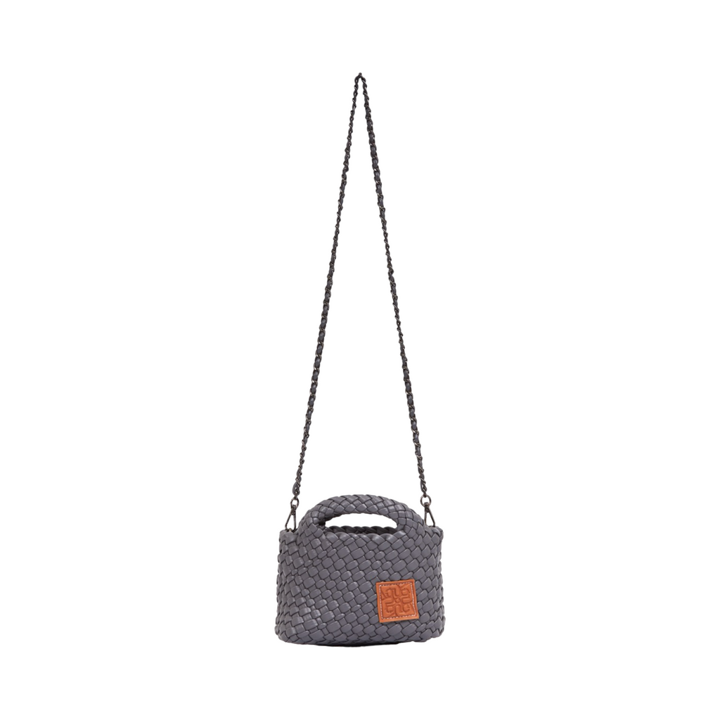 Woven Crossbody Bag - Grey
