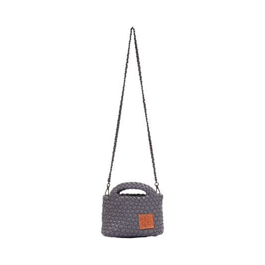 Woven Crossbody Bag - Grey