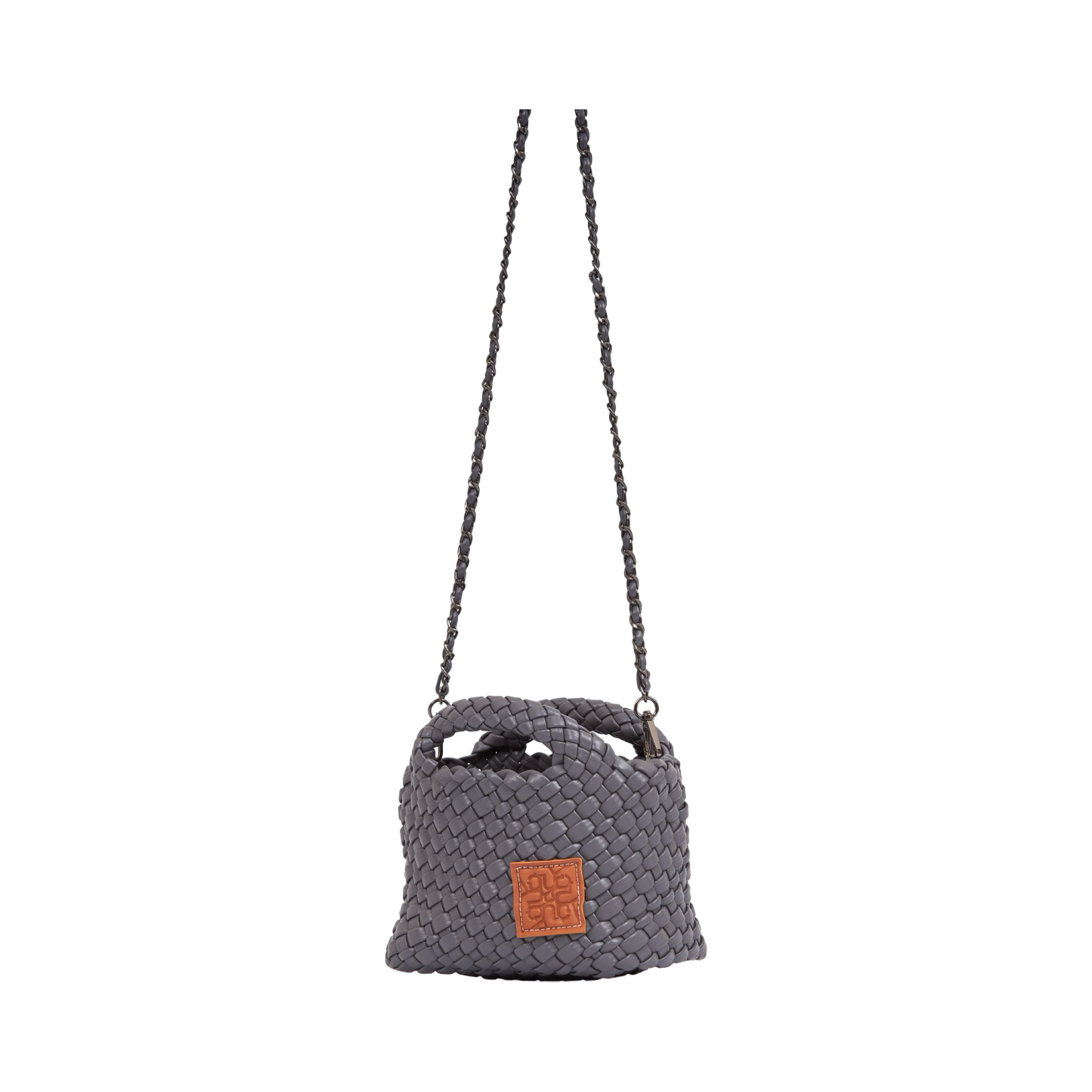 Woven Crossbody Bag - Grey