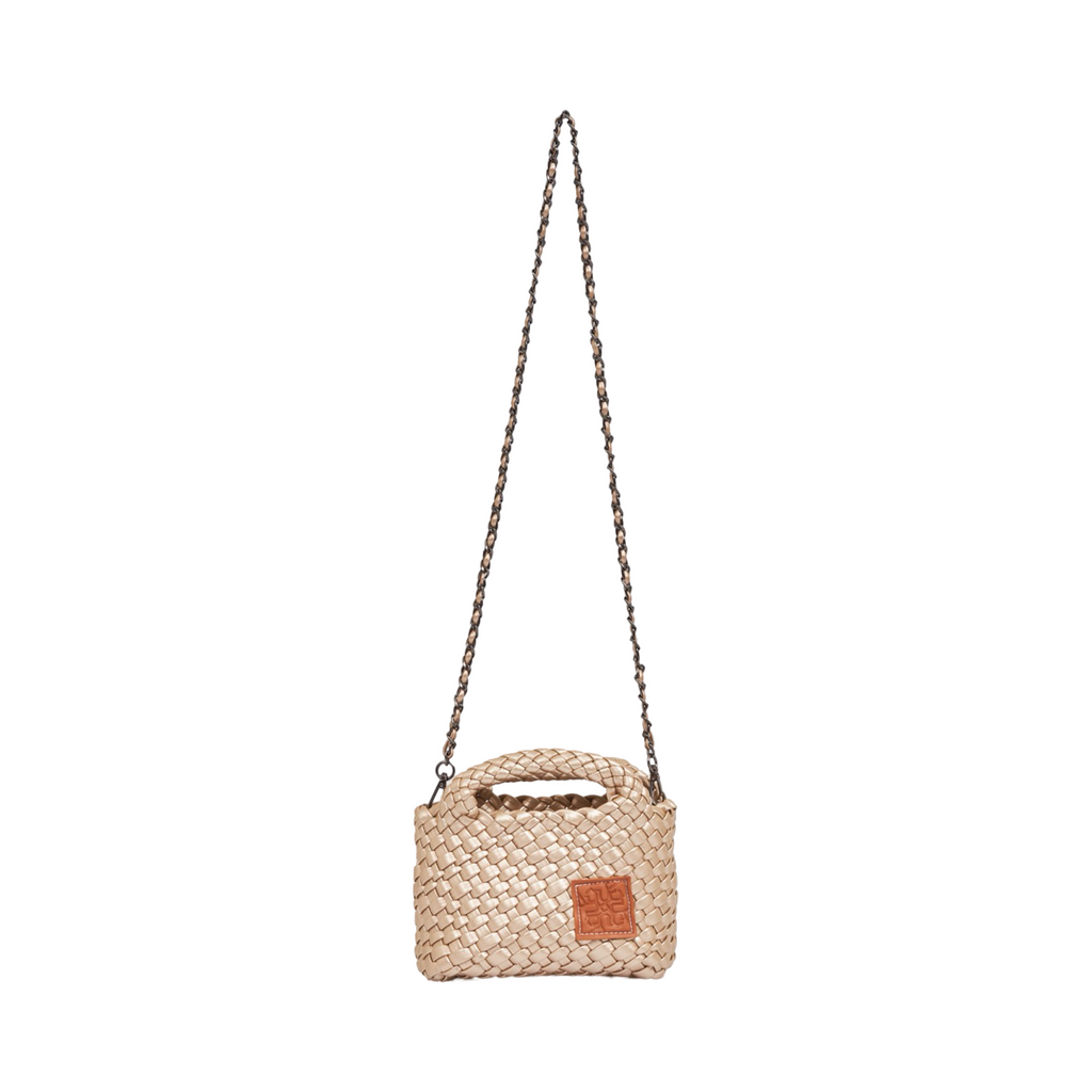 Woven Crossbody Bag - Gold