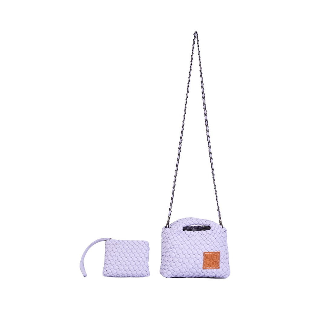 Woven Crossbody Bag - Lilac