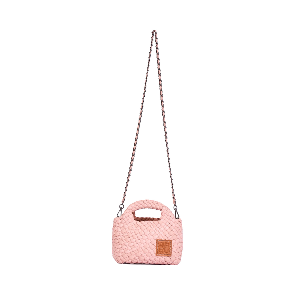 Woven Crossbody Bag - Dusty Rose
