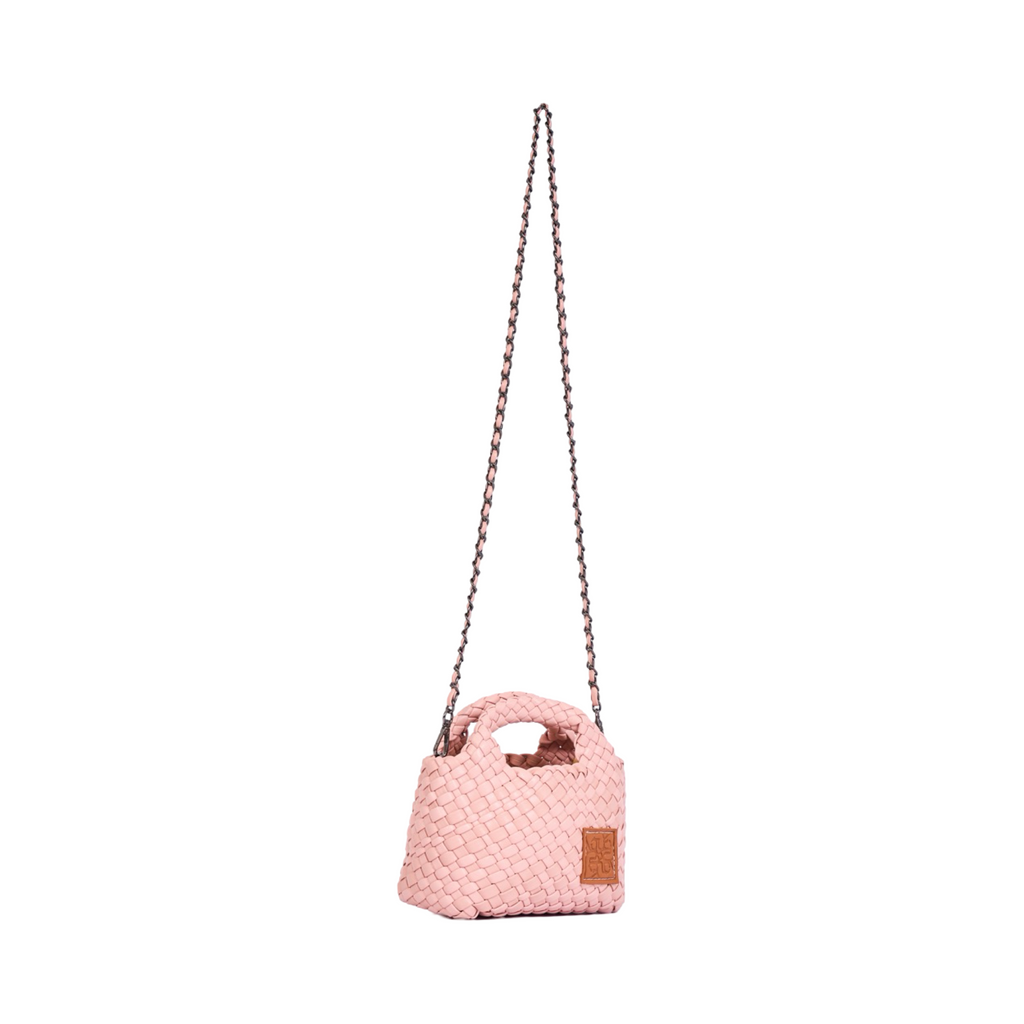 Woven Crossbody Bag - Dusty Rose