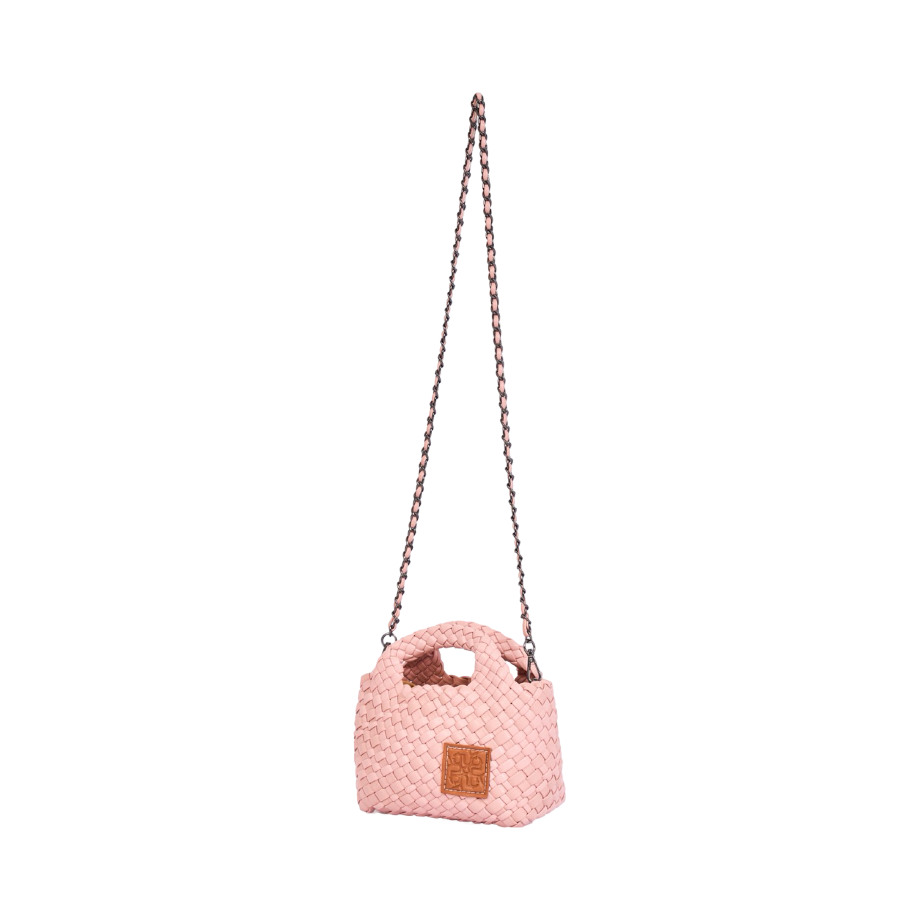 Woven Crossbody Bag - Dusty Rose