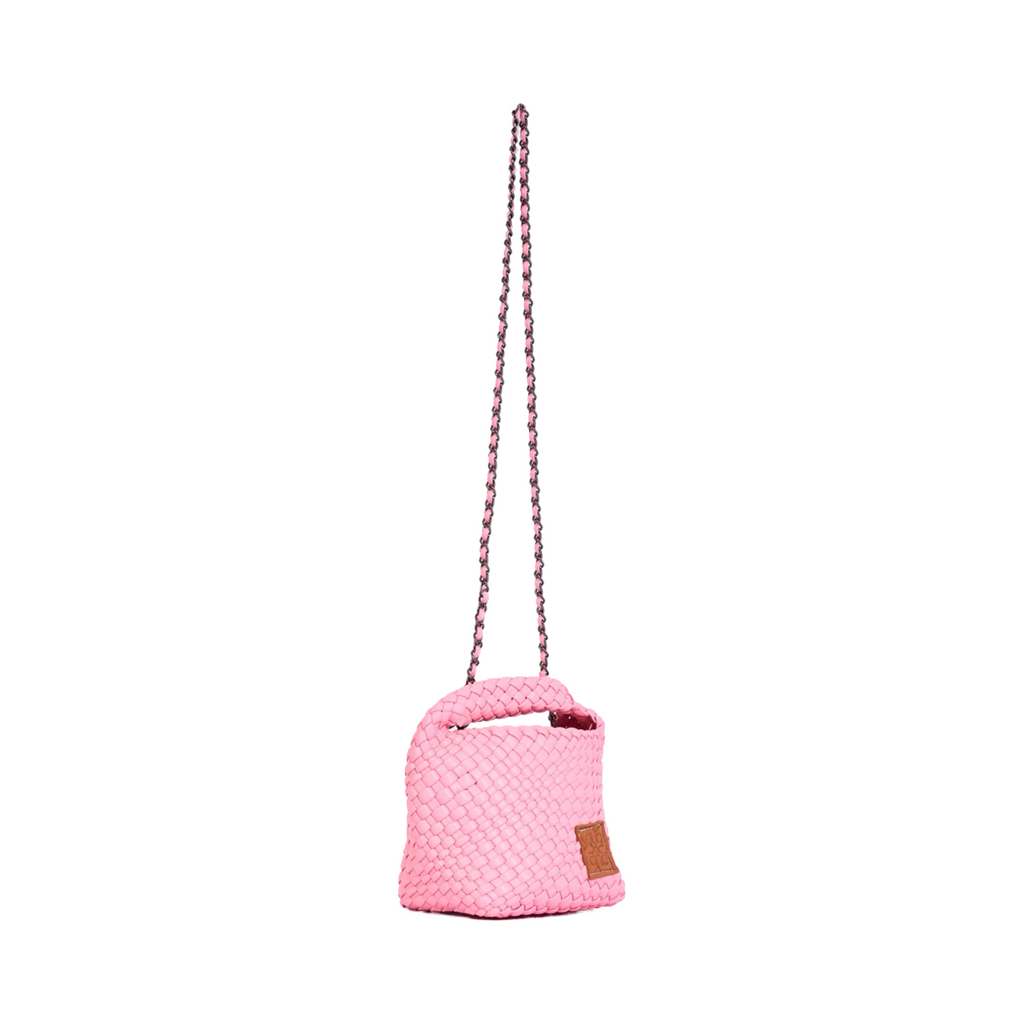 Woven Crossbody Bag - Flamingo Pink
