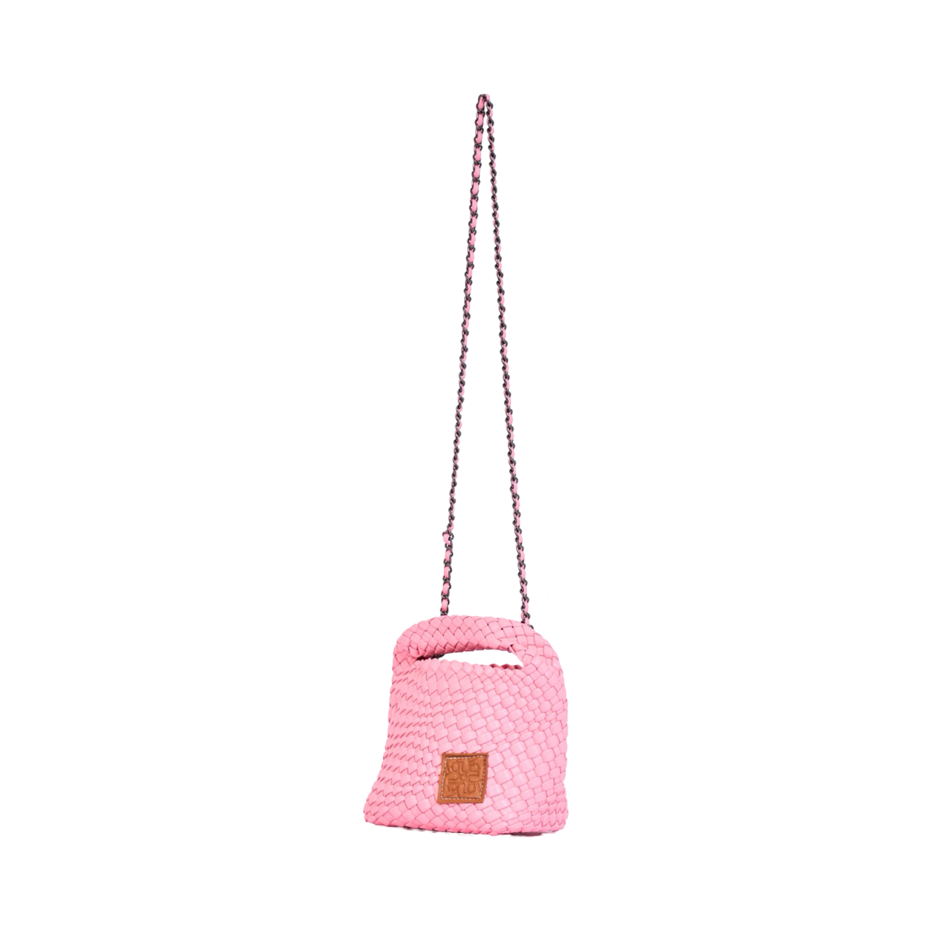 Woven Crossbody Bag - Flamingo Pink