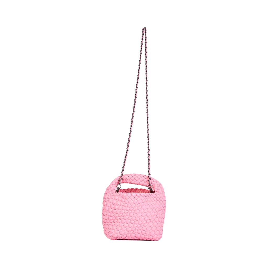 Woven Crossbody Bag - Flamingo Pink