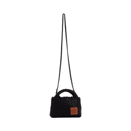 Woven Crossbody Bag - Black