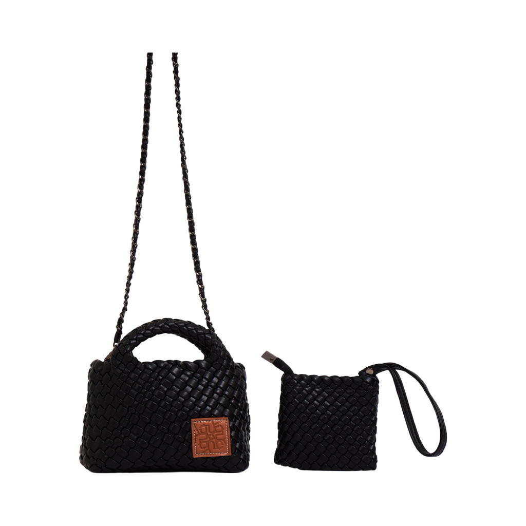 Woven Crossbody Bag S - Black