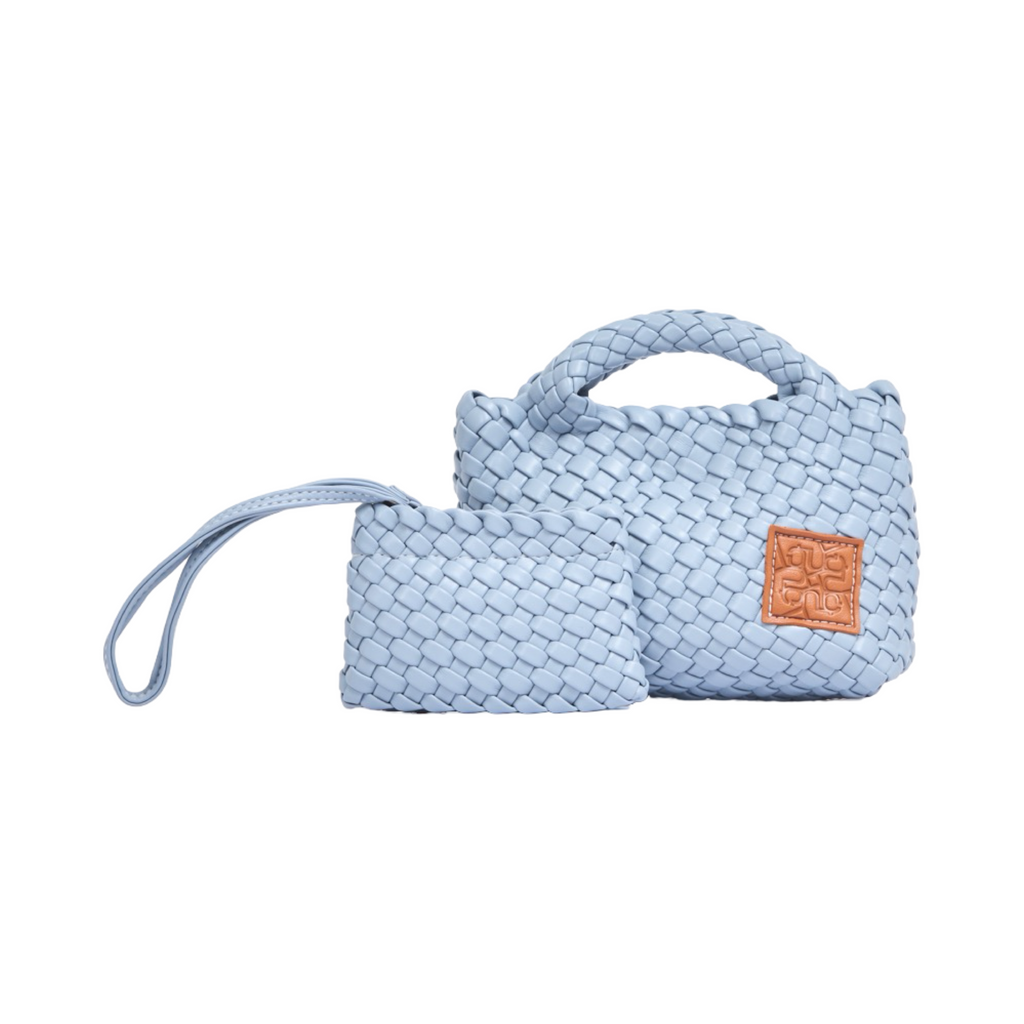 Woven Crossbody Bag S – Steel Blue