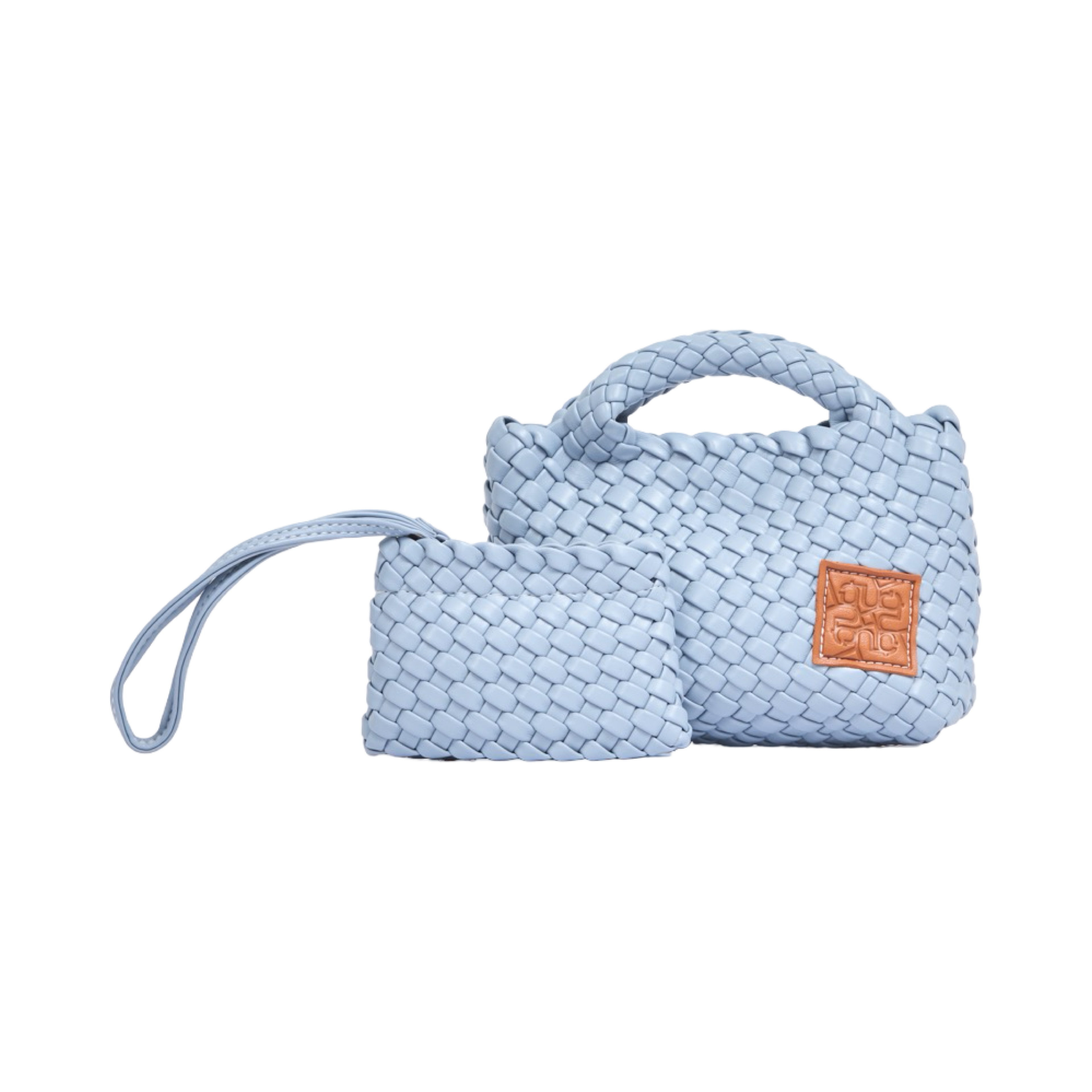 Woven Crossbody Bag S – Steel Blue