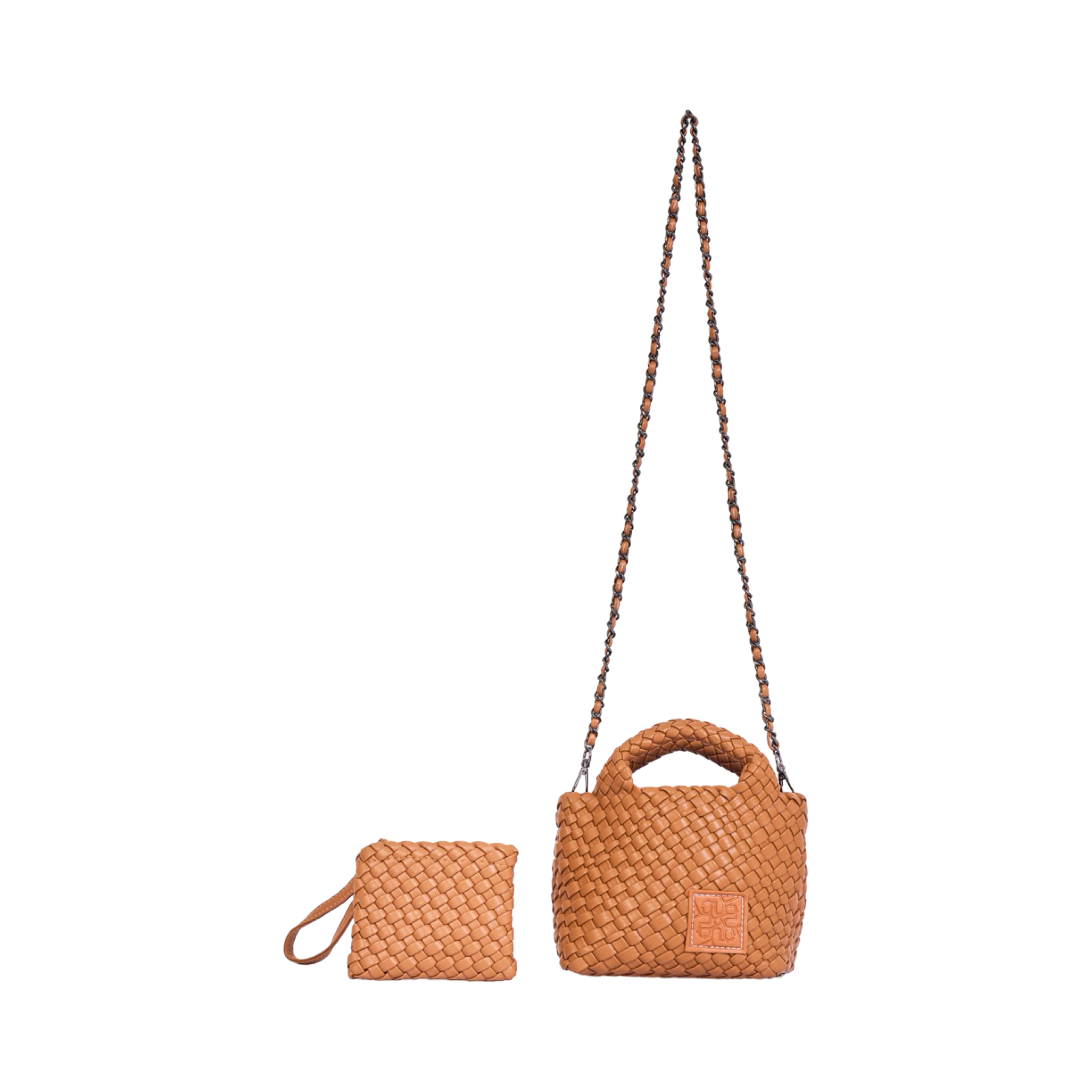 Woven Crossbody Bag - Brown