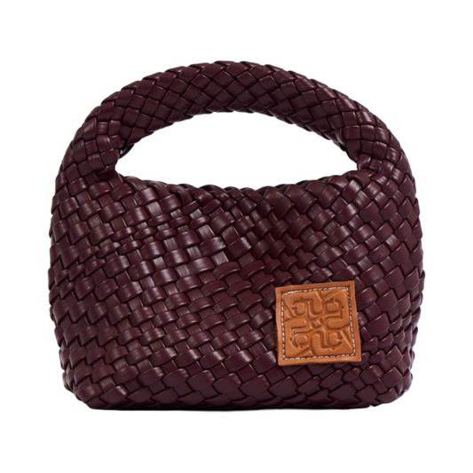 Woven Crossbody Bag - Dark Chocolate