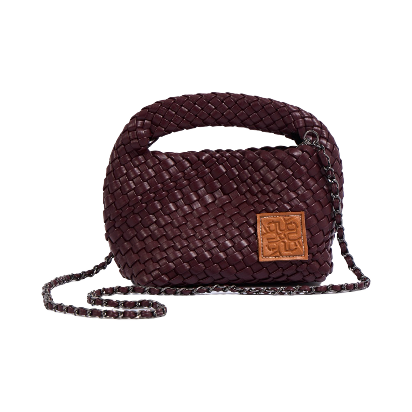 Woven Crossbody Bag - Dark Chocolate