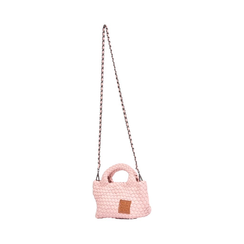 Woven Crossbody Bag S – Baby Pink