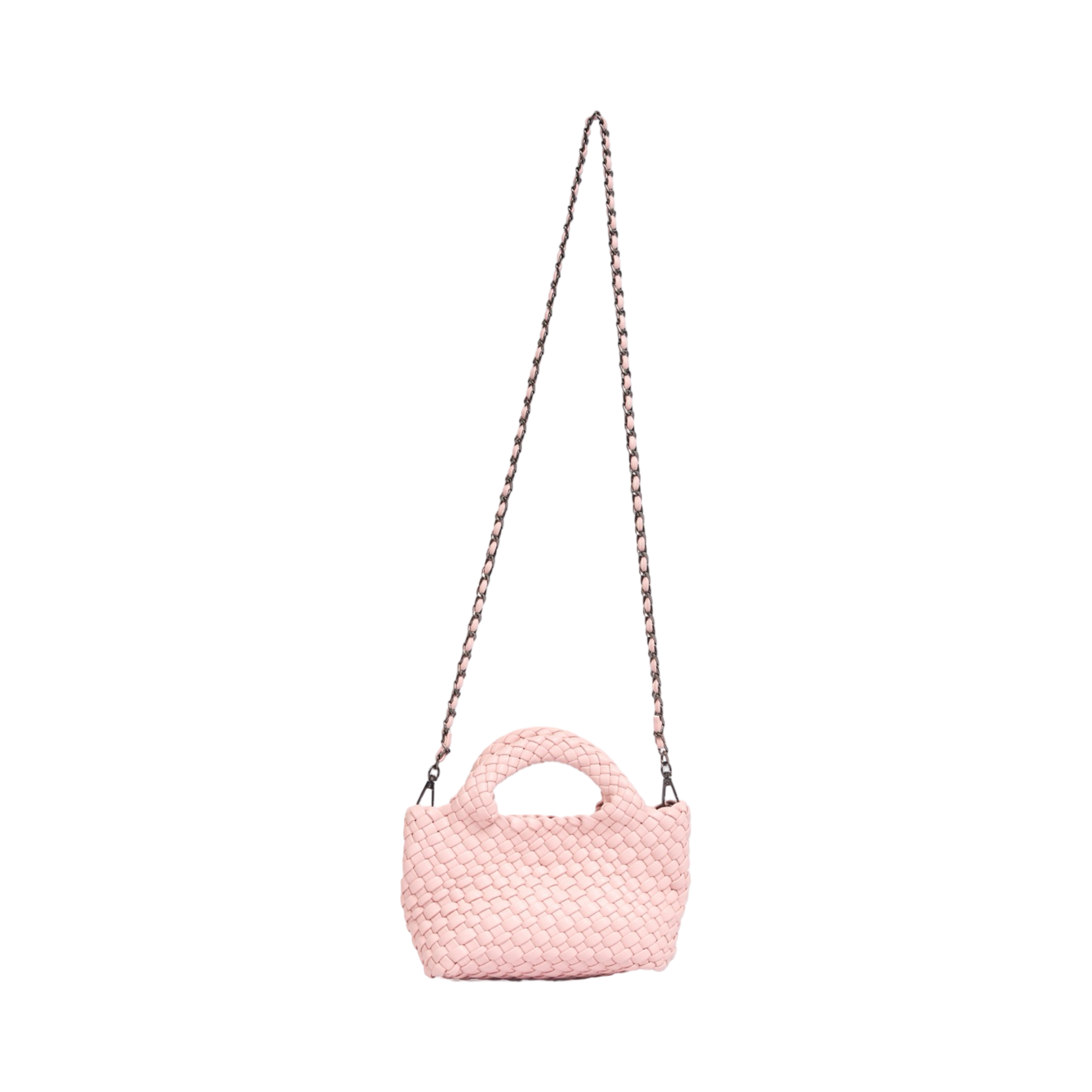 Woven Crossbody Bag S – Baby Pink
