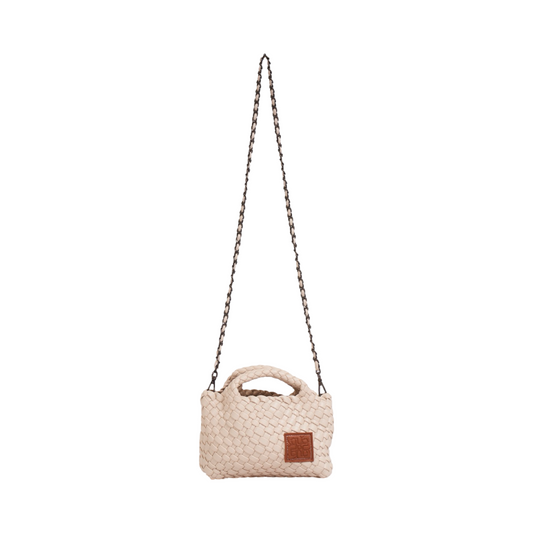 Woven Crossbody Bag - White