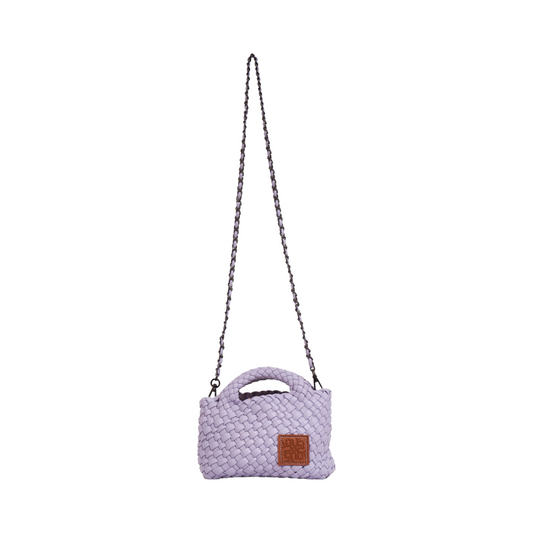Woven Crossbody Bag - Purple