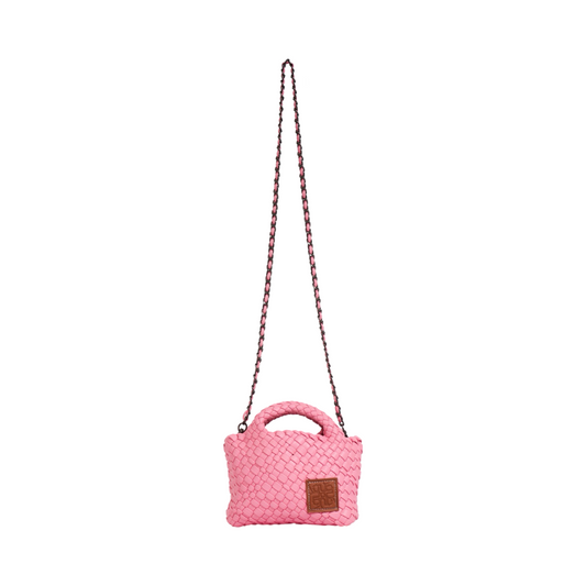 Woven Crossbody Bag - Pink