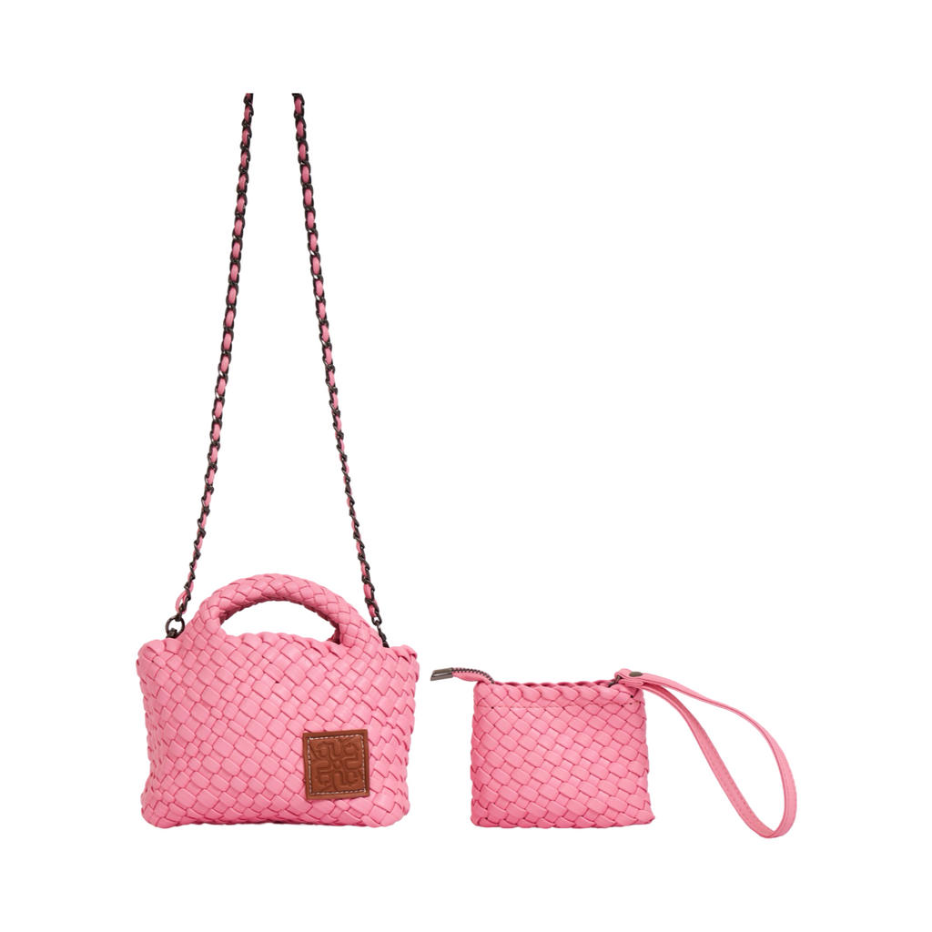 Woven Crossbody Bag S - Pink