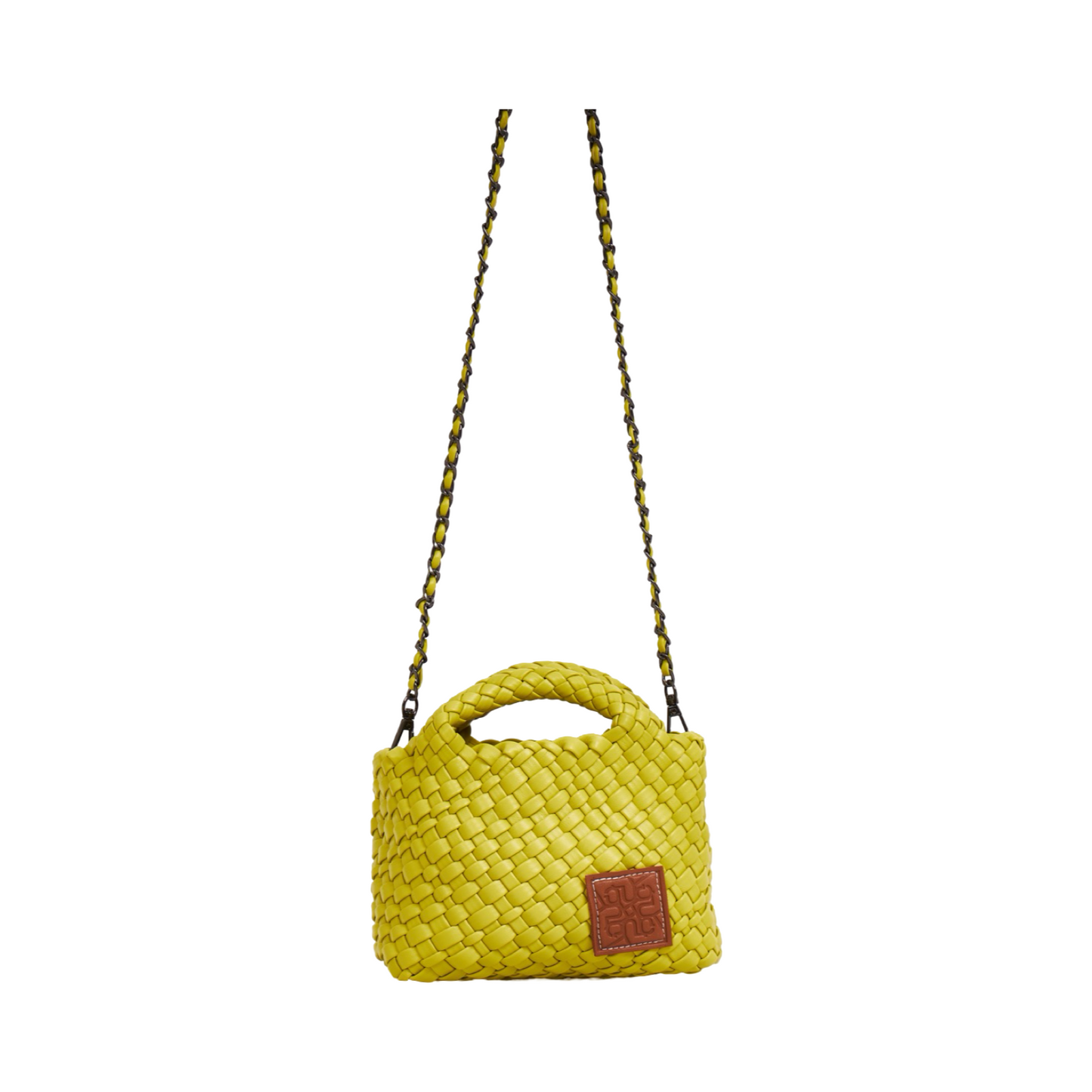 Woven Crossbody Bag S - Lemon
