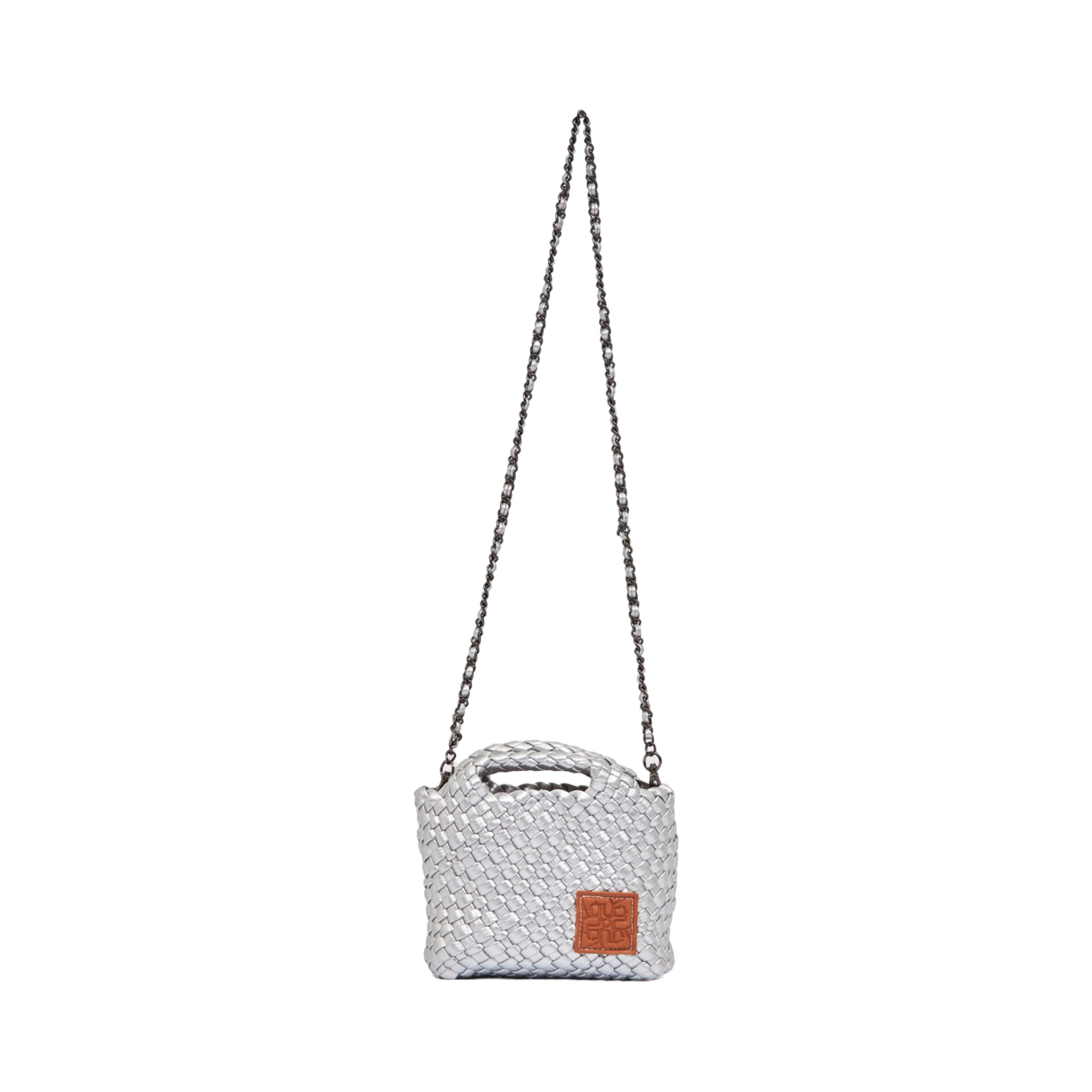 Woven Crossbody Bag - Sliver