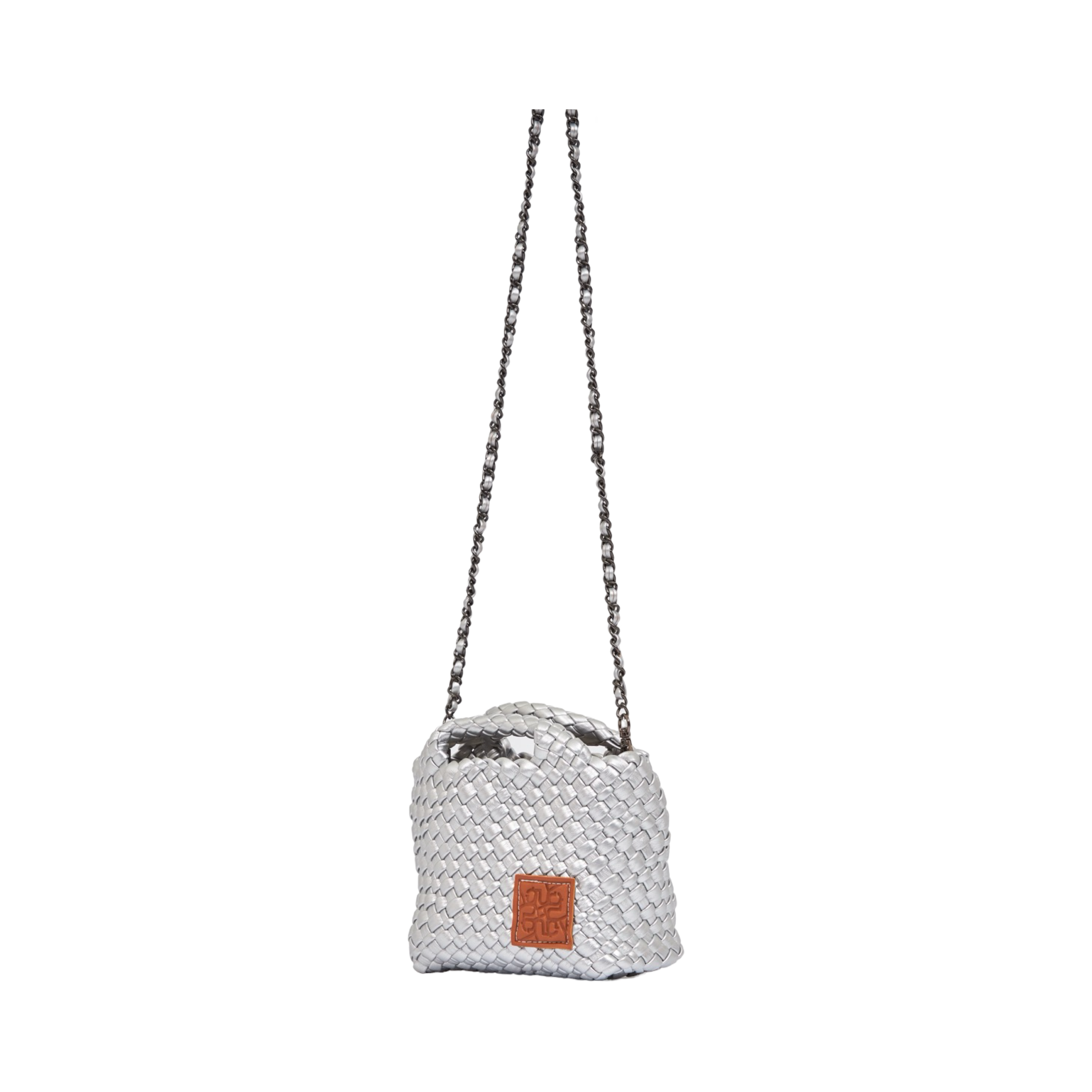 Woven Crossbody Bag - Sliver