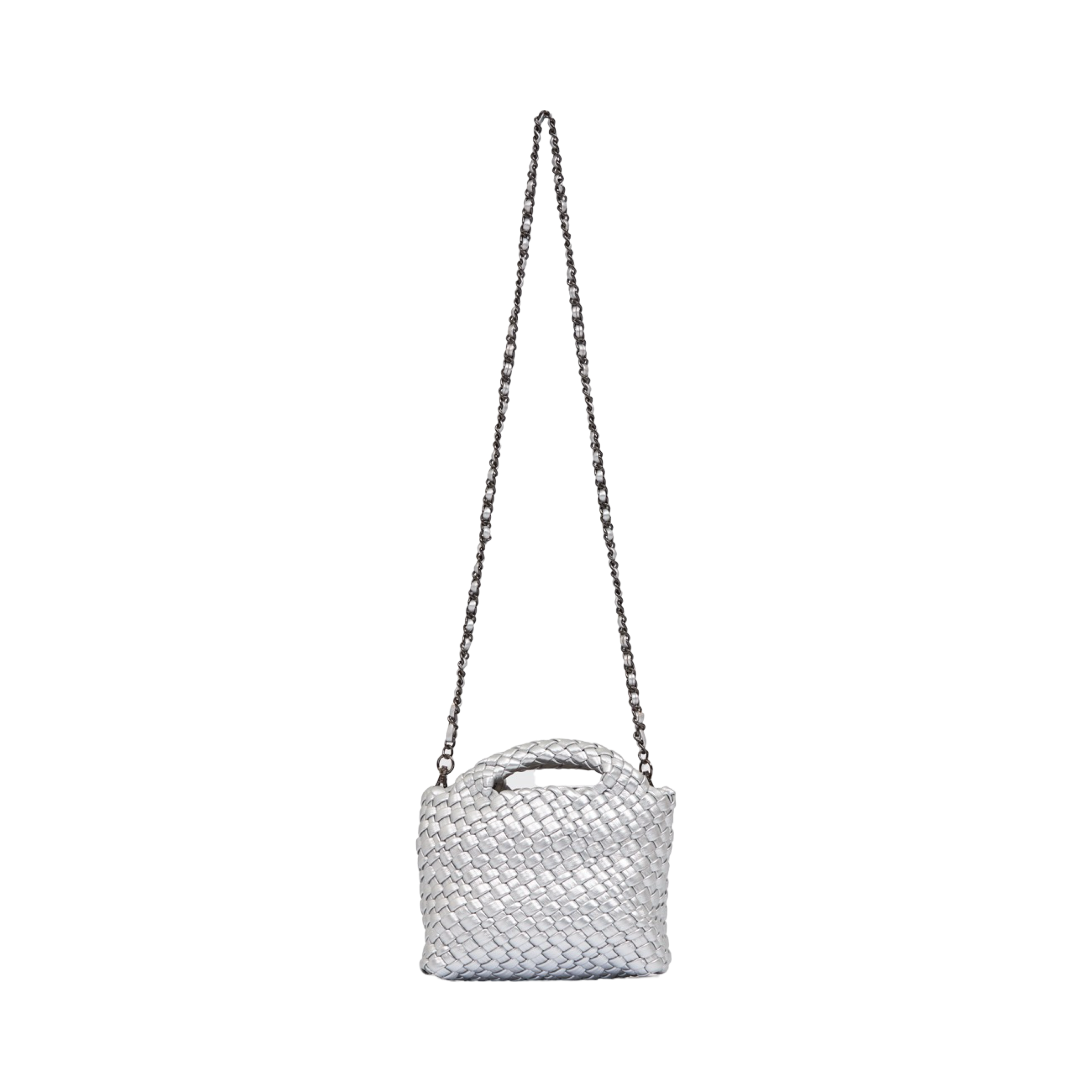 Woven Crossbody Bag - Sliver
