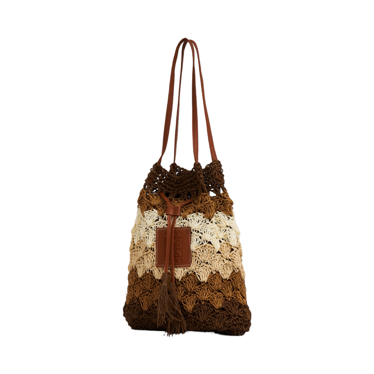 Everyday Earth – Straw Bucket Bag – Brown