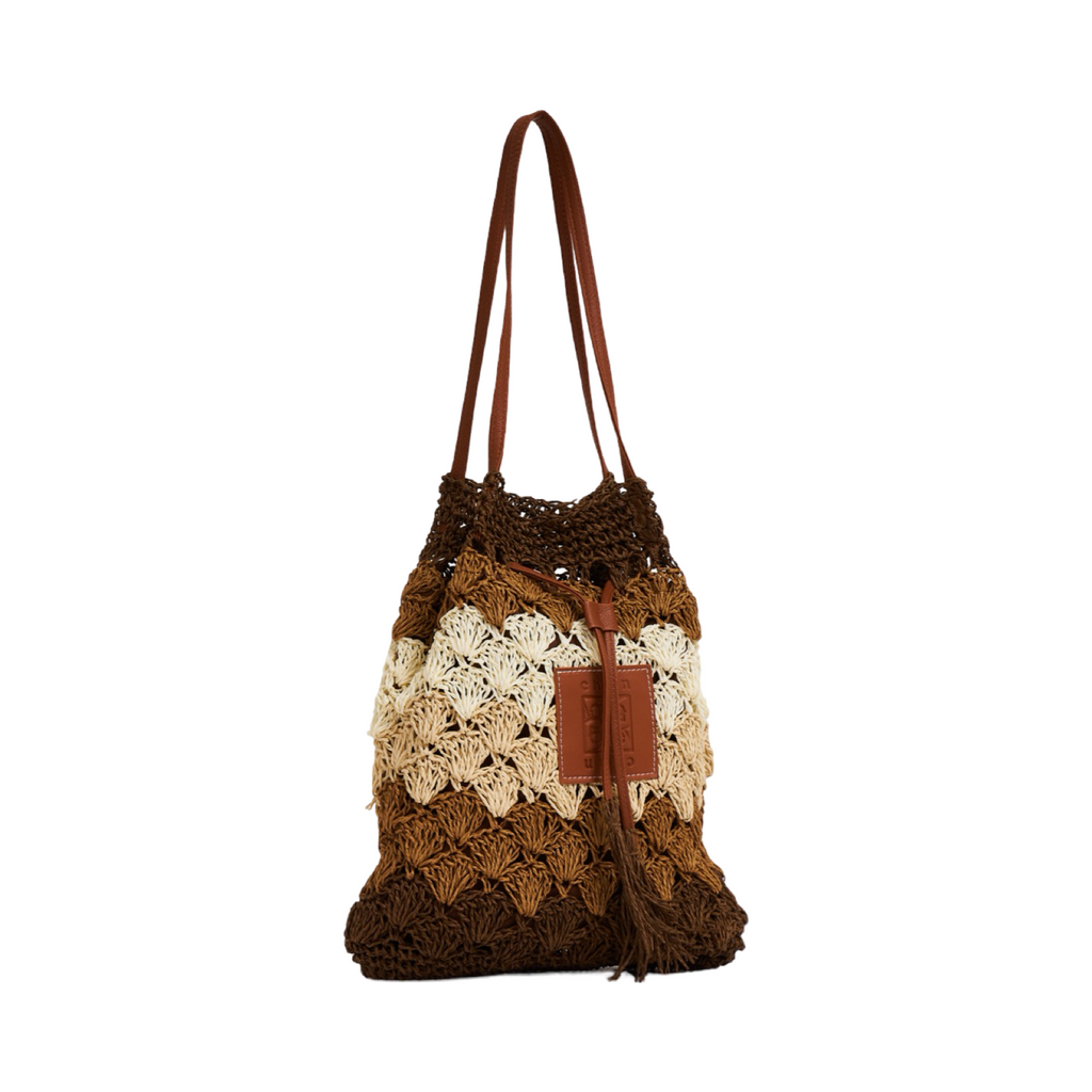 Everyday Earth – Straw Bucket Bag – Brown